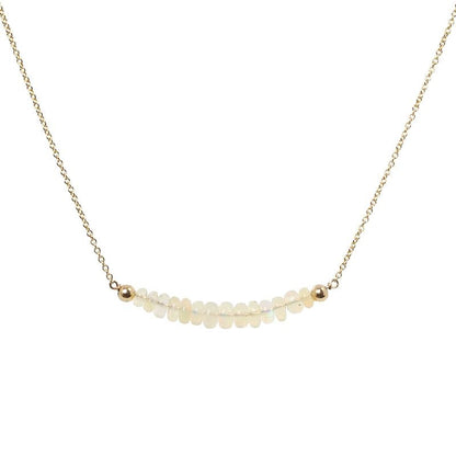 Ethiopian Opal Bar Necklace - Boutique Baltique