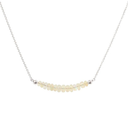 Ethiopian Opal Bar Necklace - Boutique Baltique