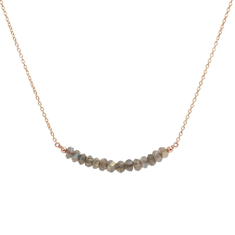 Labradorite Bar Necklace - Boutique Baltique