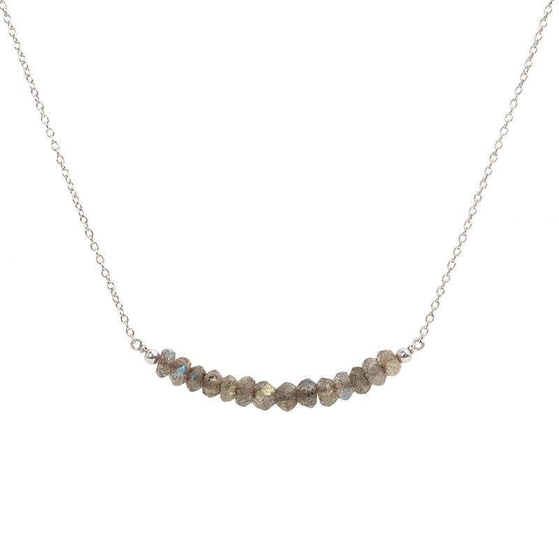 Labradorite Bar Necklace - Boutique Baltique