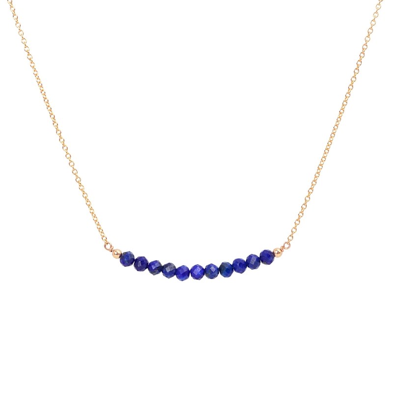 Lapis Lazuli Bar Necklace - Boutique Baltique