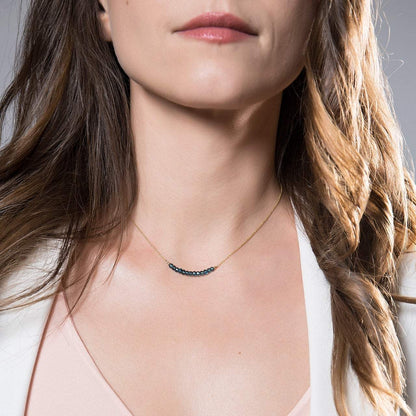 London Blue Topaz Bar Necklace - Boutique Baltique