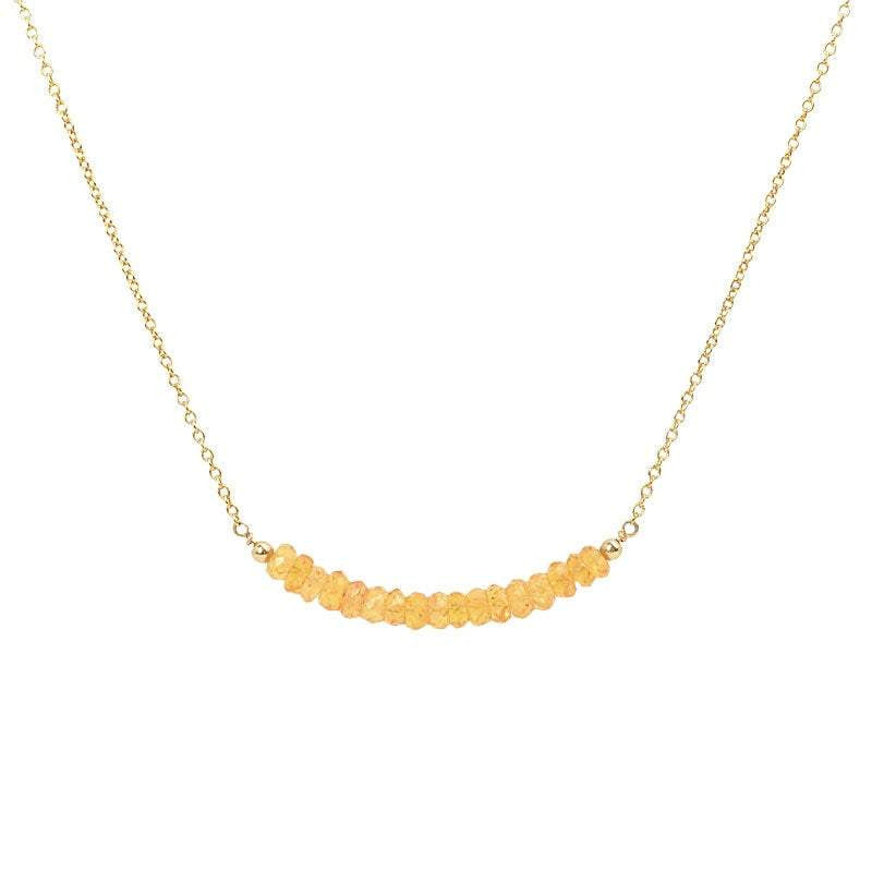 Mandarin Garnet Bar Necklace - Spessartine - Boutique Baltique