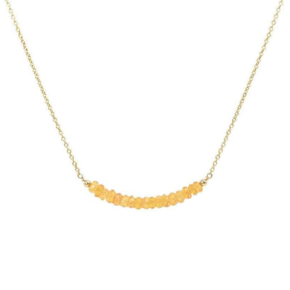 Mandarin Garnet Bar Necklace - Spessartine - Boutique Baltique