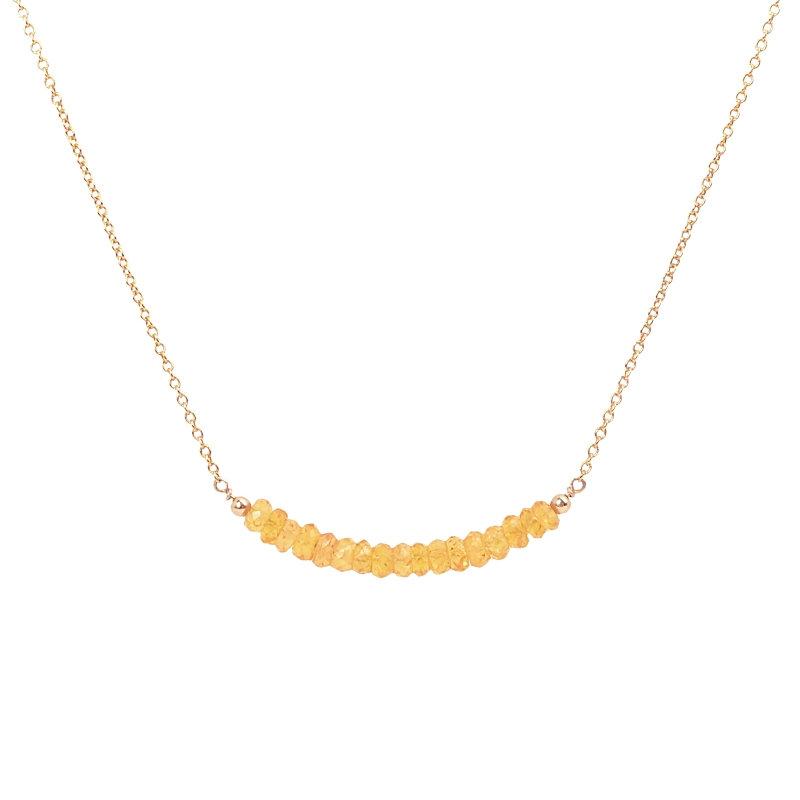 Mandarin Garnet Bar Necklace - Spessartine - Boutique Baltique