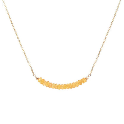 Mandarin Garnet Bar Necklace - Spessartine - Boutique Baltique