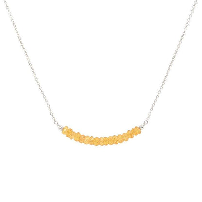 Mandarin Garnet Bar Necklace - Spessartine - Boutique Baltique
