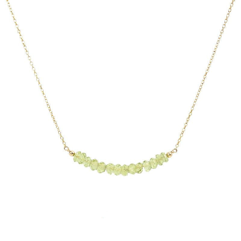 Peridot Bar Necklace - Boutique Baltique