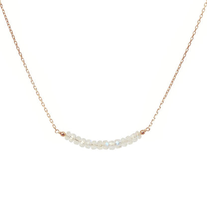 Rainbow Moonstone Bar Necklace - Boutique Baltique