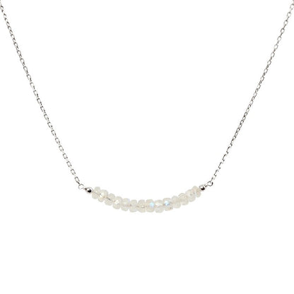 Rainbow Moonstone Bar Necklace - Boutique Baltique