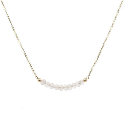 Rose Quartz Bar Necklace - Boutique Baltique