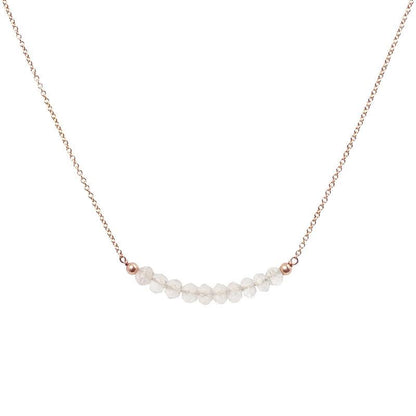 Rose Quartz Bar Necklace - Boutique Baltique