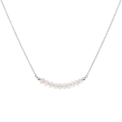 Rose Quartz Bar Necklace - Boutique Baltique