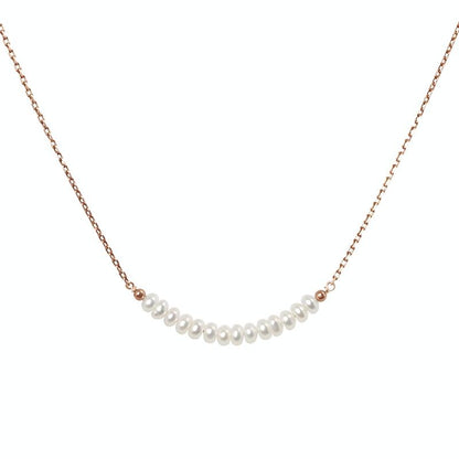 White Freshwater Pearl Bar Necklace - Boutique Baltique